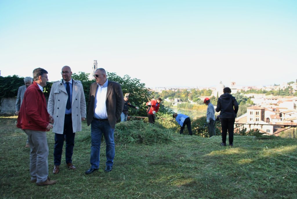 Parco Castel San Pietro: sopralluogo Ass. Pisa per verifica interventi di manutenzione
