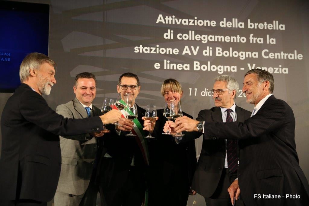 TRENI. ASSESSORE DE BERTI A BOLOGNA ALL’INAUGURAZIONE DELLA “BRETELLA VENEZIA”, COLLEGAMENTO TRA LE LINEE AD ALTA VELOCITÀ E QUELLE CONVENZIONALI