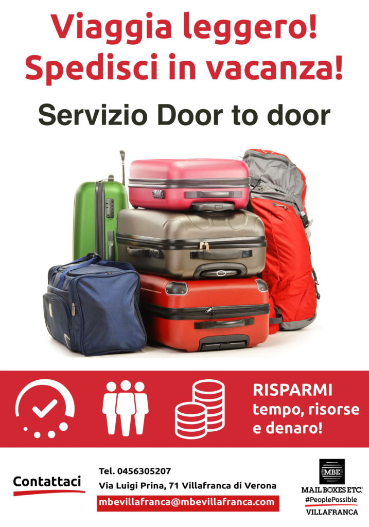 Viaggia leggero! Spedisci in vacanza! Nuovo servizio door to door