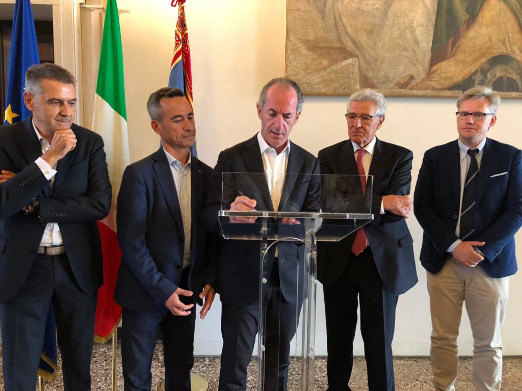 Interviste relative a protocollo d’intesa con Goletta Verde con dichiarazioni a margine del Presidente Zaia