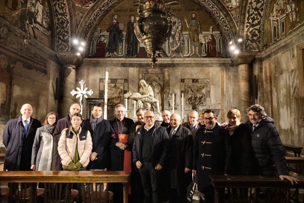 Il sindaco Brugnaro alla restituzione, dopo il suo restauro, del complesso statuario della Pietà del Battistero di San Marco: “Ringrazio tutti coloro che si sono adoperati fin da subito per salvare la Basilica”