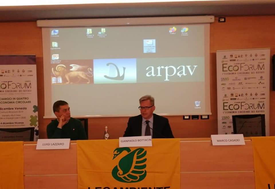 Rifiuti. Bottacin all’Ecoforum di Legambiente a Treviso “La Regione fa lotta vera agli illeciti ambientali, per questo io ricevo minacce di morte”