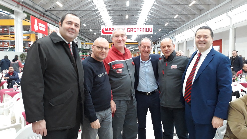 Maschio Gaspardo: Presidente Zaia, “Il rilancio dell’azienda è il più bel regalo di Natale, Regione Veneto investe in un progetto solido e nel territorio”