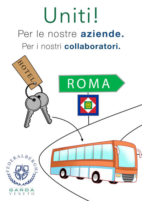 Gli albergatori a Roma per consegnare le chiavi delle loro strutture
