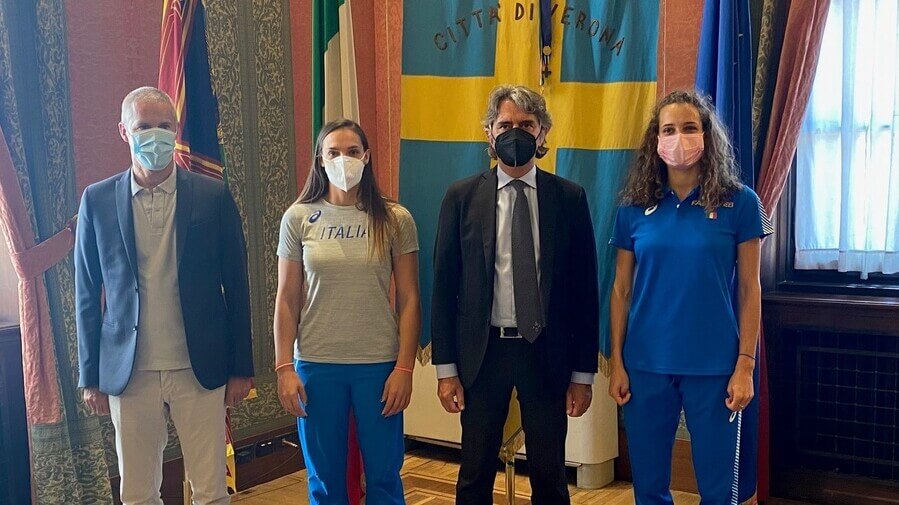 Le atlete veronesi Anna Polinari e Elisa Molinarolo in partenza per le olimpiadi di Tokyo