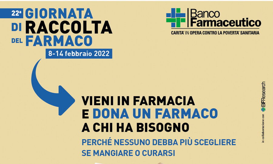 Arriva la 22^ Giornata di Raccolta del Farmaco, dall’8 al 14 febbraio in 512 farmacie del Veneto