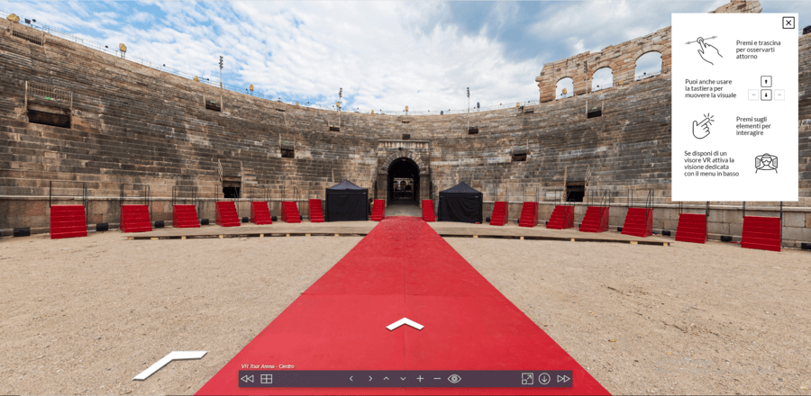 Da oggi è possibile visitare l’Arena di Verona a 360° dal proprio smartphone