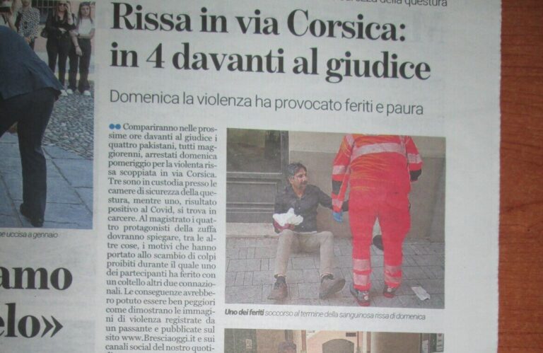 “Bresciaoggi” pubblica foto esclusive de “Il Giornale dei Veronesi” sulla zuffa con accoltellamenti di domenica 5 giugno