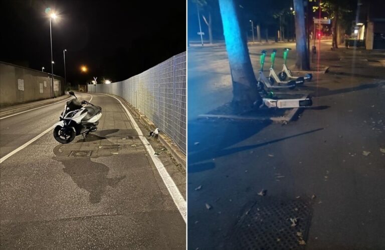 Due gravi incidente a Verona con motociclista e monopattinista in prognosi riservata